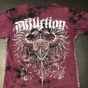 Affliction Burgundy T-shirt